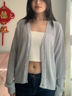 Vintage Baby Blue Cardigan